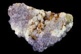 Purple Border Fluorite Crystals on Quartz - Qinglong Mine, China #146982-2